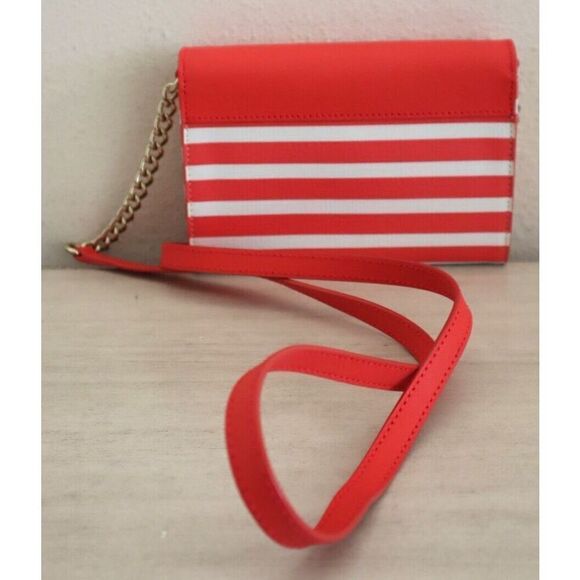 Kate Spade Women's Pink/White Striped Fairmount Square Monday Crossbody Bag - Picture 4 of 12